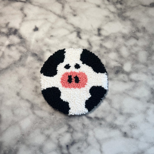 Cow Mug Rug Coaster