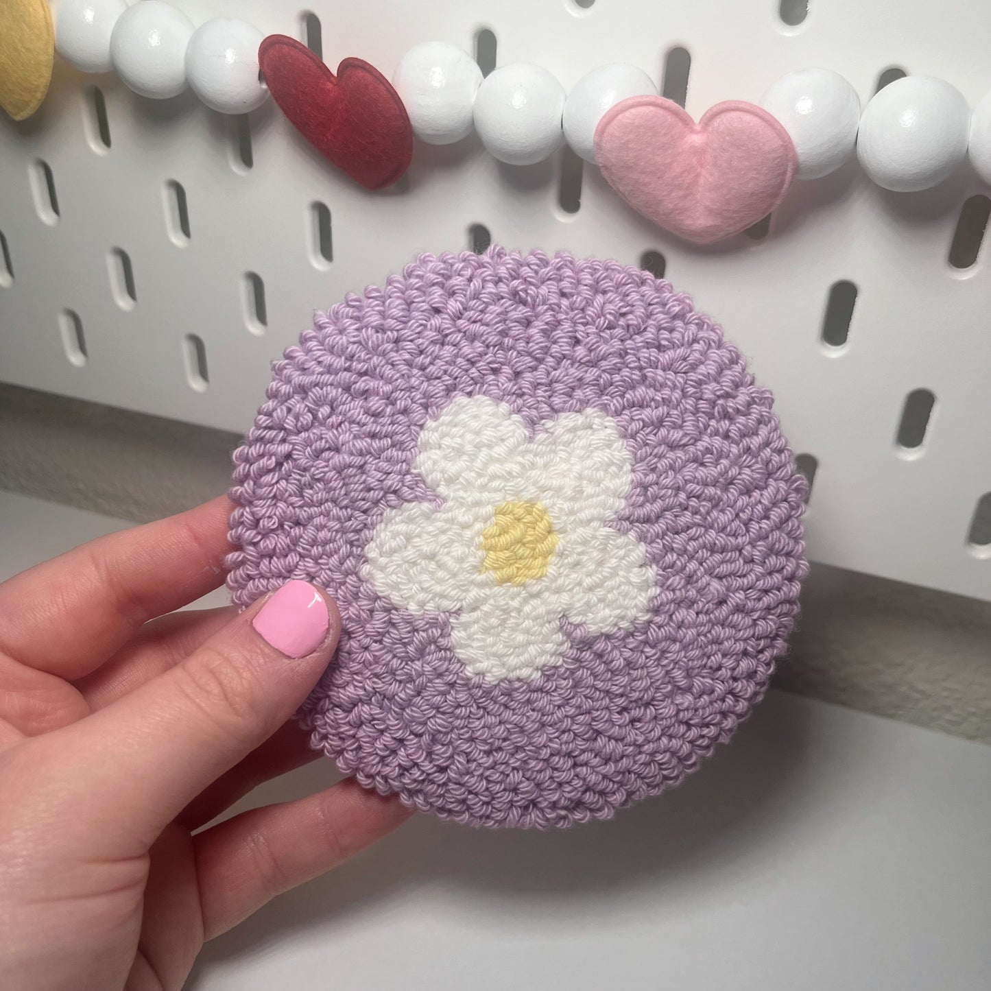 Purple Flower Mug Rug Coaster