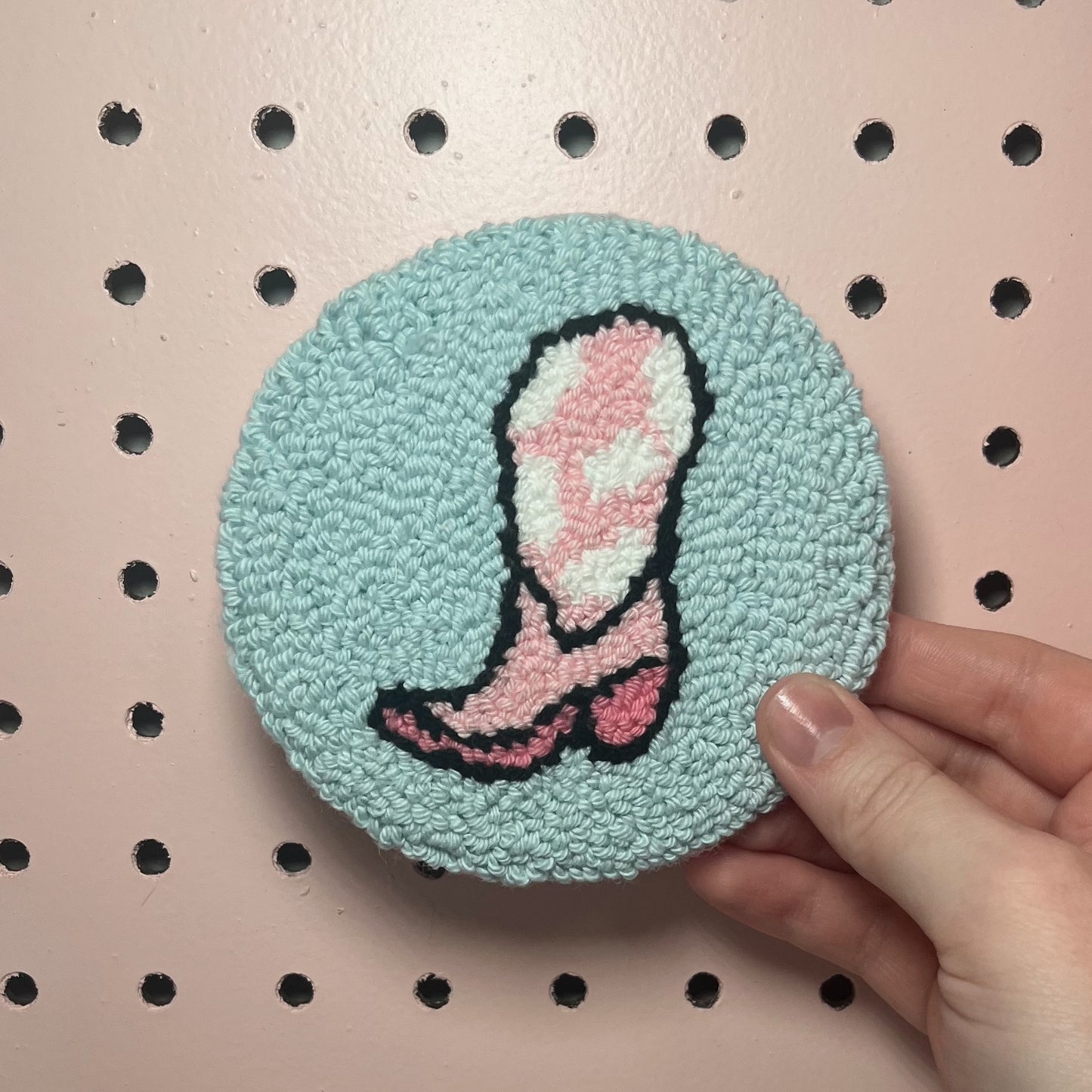 Cowgirl Boot Mug Rug Coaster