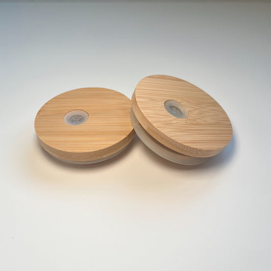 Straw Holder Bamboo Lid