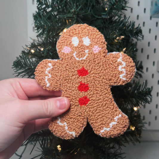 Gingerbread Man Mug Rug Coaster