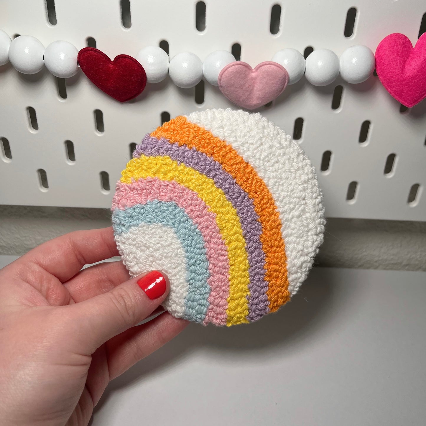 Rainbow Mug Rug Coaster