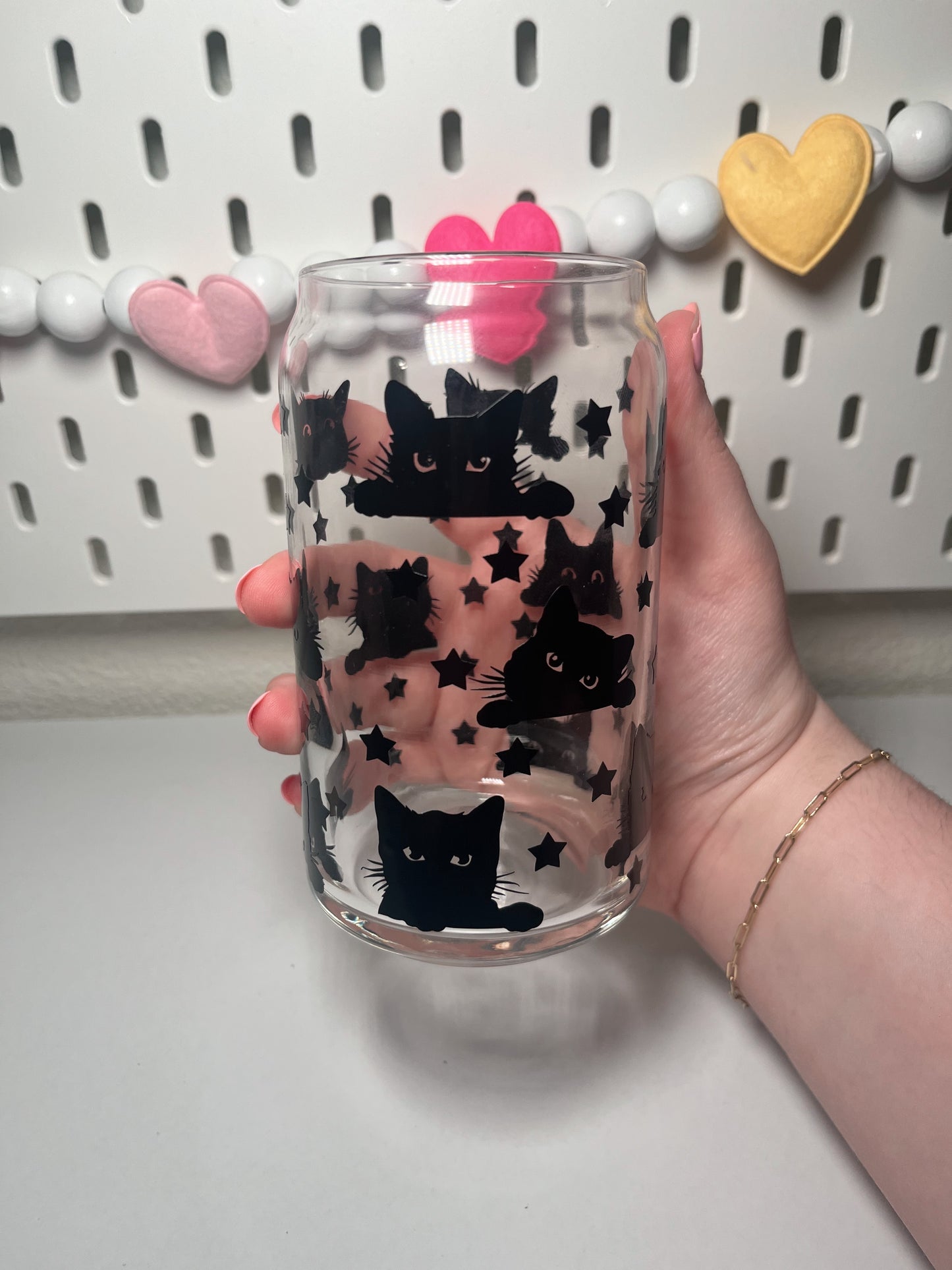 Cat Lovers Glass Cup