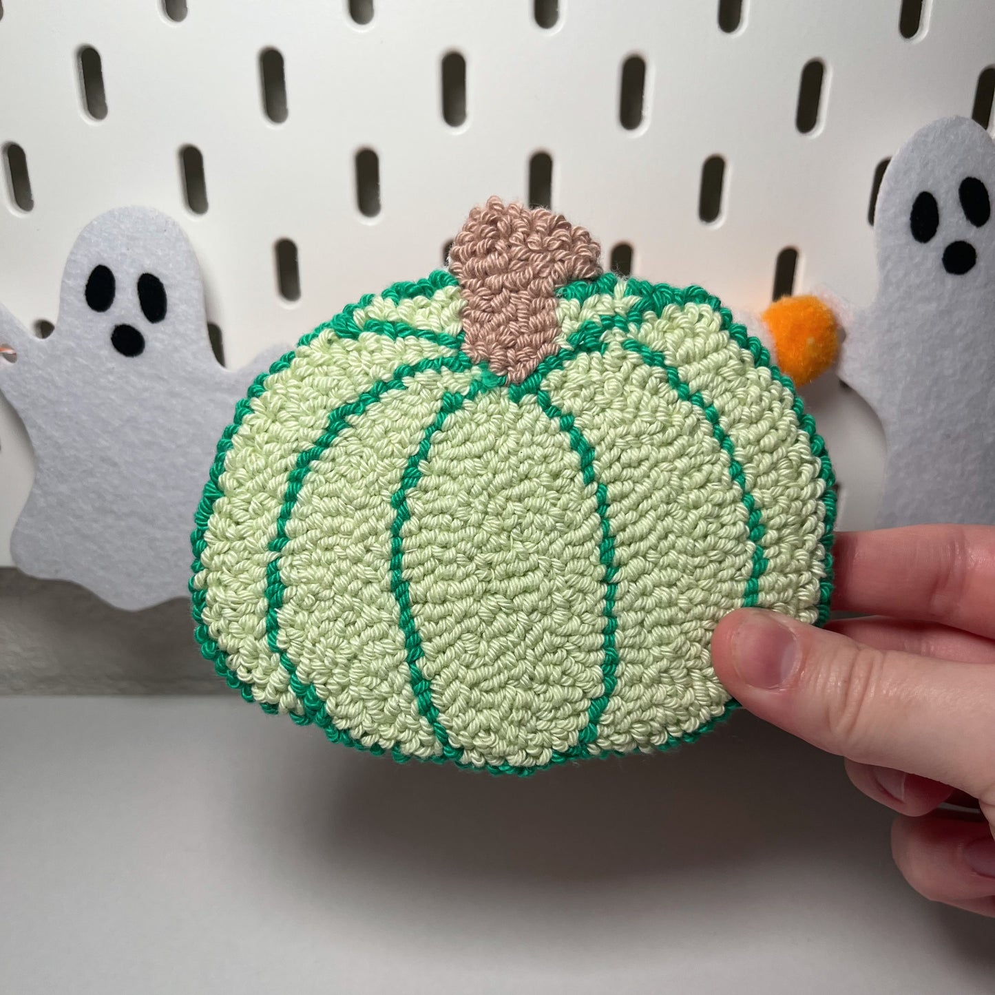 Green Pumpkin Mug Rug Coaster