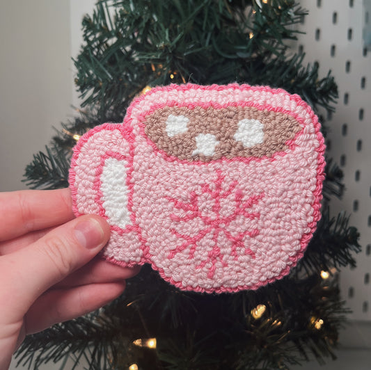 Hot Cocoa Mug Rug Coaster